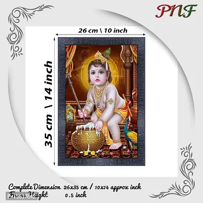 pnf (Baby Bal Krishna Wall Painting Synthetic frame-20848(10 * 14inch,Multicolour,Synthetic)-thumb2