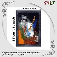 pnf modern abstract art Wood Photo Frames with Acrylic Sheet (Glass) (10 * 14inch,Multicolour,Synthetic) 6859-thumb1