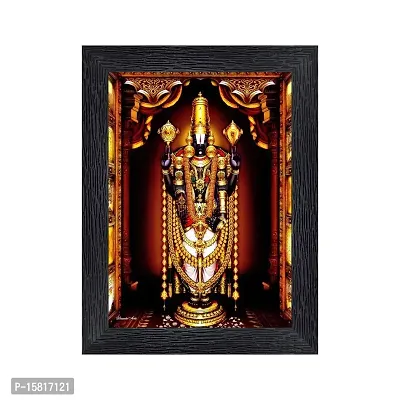 Tirupati Balaji - Lord Venkateswara Religious Wood Photo Frames(photoframe,Multicolour,8x6inch)-22581 ,Wall Mount