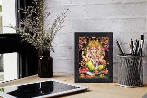 pnf Ganeshji Religious Wood Photo Frames with Acrylic Sheet (Glass) for Worship/Pooja(photoframe,Multicolour,6x8inch)-4875-thumb1