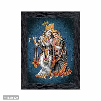 pnf Radha kishna Religious Wood Photo Frames with Acrylic Sheet (Glass) for Worship/Pooja(photoframe,Multicolour,6x8inch)-20139