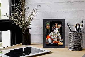 pnf Bal Krishna (Baby) Religious Wood Photo Frames with Acrylic Sheet (Glass) for Worship/Pooja(photoframe,Multicolour,6x8inch)-20196--thumb1