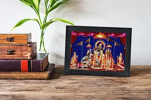 pnf Govind Dev Ji Temple Religious Wood Photo Frames with Acrylic Sheet (Glass) for Worship/Pooja(photoframe,Multicolour,6x8inch)-20832-thumb1