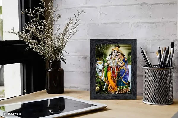 pnf Radha kishna Religious Wood Photo Frames with Acrylic Sheet (Glass) for Worship/Pooja(photoframe,Multicolour,6x8inch)-20034-thumb2