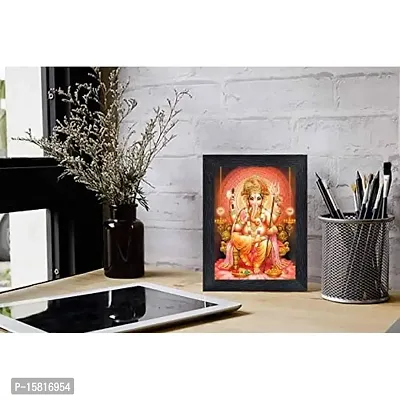 PnF Ganeshji Religious Wood Photo Frames with Acrylic Sheet (Glass) for Worship/Pooja(photoframe,Multicolour,8x6inch)-22356-thumb2