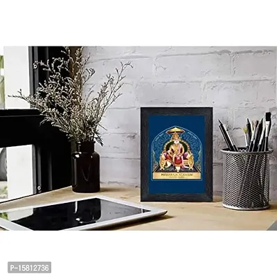 PnF Maharaja Agrasen Religious Wood Photo Frames with Acrylic Sheet (Glass) for Worship/Pooja(photoframe,Multicolour,8x6inch)-22501-thumb2