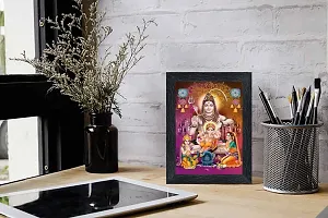 pnf Bhole Nath parivar (Maa Parvati, Ganesh, Kartikey and Shiv Shankar) Religious Wood Photo Frames(photoframe,Multicolour,6x8inch)-20686-photoframe-5x7.jpg-thumb1