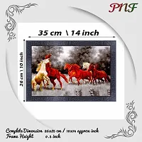 pnf Vastu Horse Frames Wood Photo Frames with Acrylic Sheet (Glass) 10412-(10 * 14inch,Multicolour,Synthetic)-thumb1