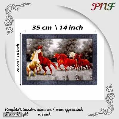 pnf Vastu Horse Frames Wood Photo Frames with Acrylic Sheet (Glass) 10412-(10 * 14inch,Multicolour,Synthetic)-thumb2