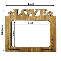 Generic Xpression Decor Love Table Top Photo Frames Perfect for Couple Office Table Decorations (5x7inch,Brown,Wood), Small (PNF-photoframe-Love-2)-thumb2