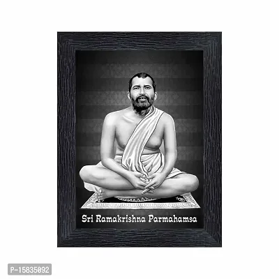 pnf Sri Ramakishna Parmahansa Wood Photo Frames with Acrylic Sheet (Glass)(photoframe,Multicolour,6x8inch)-19842-thumb0
