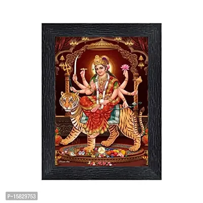 Generic PnF Durga Maa Religious Wood Photo Frames with Acrylic Sheet (Glass) for Worship/Pooja(photoframe,Multicolour,8x6inch)-20059, Medium (PNF-20059-photoframe-5x7)