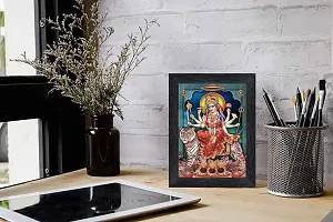 pnf Durga Maa Religious Wood Photo Frames with Acrylic Sheet (Glass) for Worship/Pooja(photoframe,Multicolour,6x8inch)-20145-thumb1