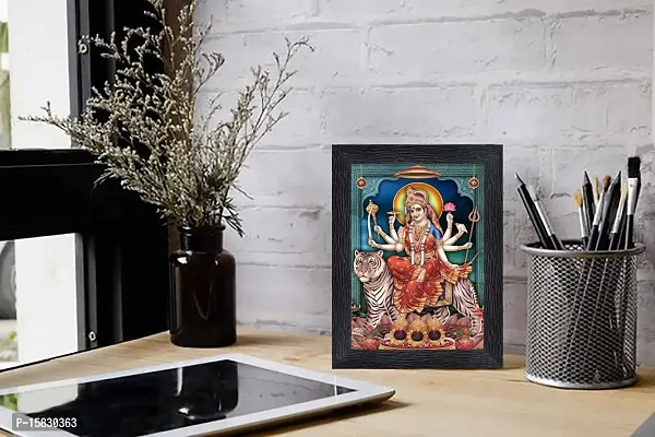 pnf Durga Maa Religious Wood Photo Frames with Acrylic Sheet (Glass) for Worship/Pooja(photoframe,Multicolour,6x8inch)-20145-thumb2