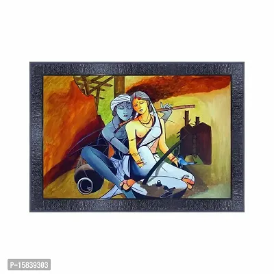 pnf Radha Krishna Wood Photo Frames with Acrylic Sheet (Glass) 4955-(10 * 14inch,Multicolour,Synthetic)-thumb0