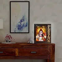 PnF Blessings Hand Crafted Wooden Table with Photo of Shankar 20565-thumb1