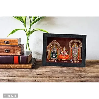 Tirupati Balaji - Lord Venkateswara Religious Wood Photo Frames(photoframe,Multicolour,8x6inch)-22391 ,Wall Mount-thumb2