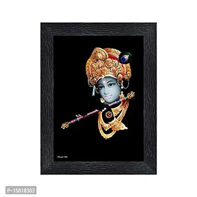 PnF Bal Krishna (Baby) Religious Wood Photo Frames with Acrylic Sheet (Glass) for Worship/Pooja(photoframe,Multicolour,8x6inch)-22601-