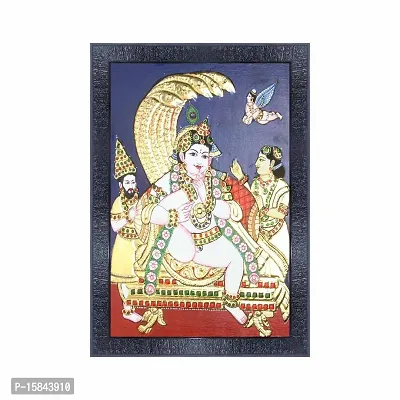 pnf Classical Tanjore art Wood Photo Frames with Acrylic Sheet (Glass) 21079(10 * 14inch,Multicolour,Synthetic)-thumb0