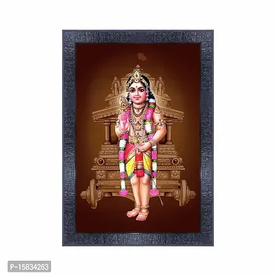 pnf Lord Murugan Religious Wood Photo Frames with Acrylic Sheet (Glass) for Worship/Pooja 20879(10 * 14inch,Multicolour,Synthetic)-thumb0