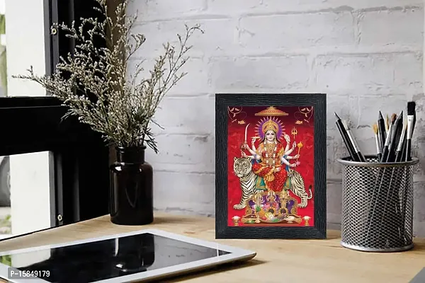 pnf Durga Maa Religious Wood Photo Frames with Acrylic Sheet (Glass) for Worship/Pooja(photoframe,Multicolour,6x8inch)-20624-thumb2