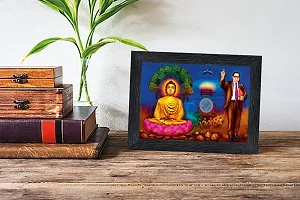 pnf Dr. B. R. Ambedkar ad Buddha Wood Photo Frames with Acrylic Sheet (Glass)(photoframe,Multicolour,6x8inch)-19830-thumb1