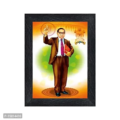 Dr. B. R. Ambedkar Wood Photo Frames with Acrylic Sheet (Glass)(photoframe,Multicolour,8x6inch)-19832, Wall Mount