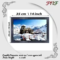 pnf Kedarnath Temple Religious Wood Photo Frames with Acrylic Sheet (Glass) for Worship/Pooja(10 * 14inch,Multicolour,Synthetic)-20791-thumb1