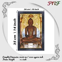 pnf Mahavir Swami Jain God Wall Painting Synthetic frame-22605(10 * 14inch,Multicolour,Synthetic)-thumb1