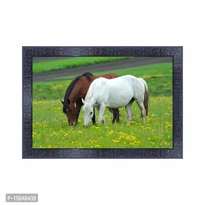 pnf Vastu Horse Frames Wood Photo Frames with Acrylic Sheet (Glass) 3999-(10 * 14inch,Multicolour,Synthetic)