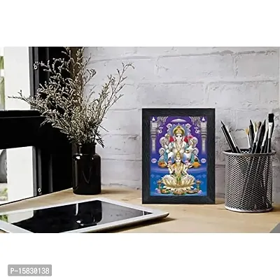 PnF Diwali Puja (laxmiji, Ganeshji,Saraswatiji) Religious Wood Photo Frames with Acrylic Sheet (Glass) for Worship/Pooja(photoframe,Multicolour,8x6inch) 20618-thumb2