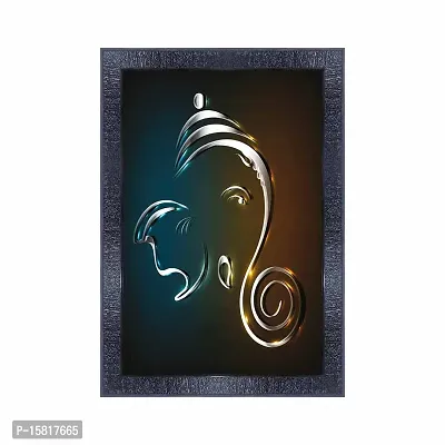 pnf Ganesh Wall Painting Synthetic frame-1628(10 * 14inch,Multicolour,Synthetic)