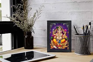 pnf Ganeshji Religious Wood Photo Frames with Acrylic Sheet (Glass) for Worship/Pooja(photoframe,Multicolour,6x8inch)-20113-thumb1