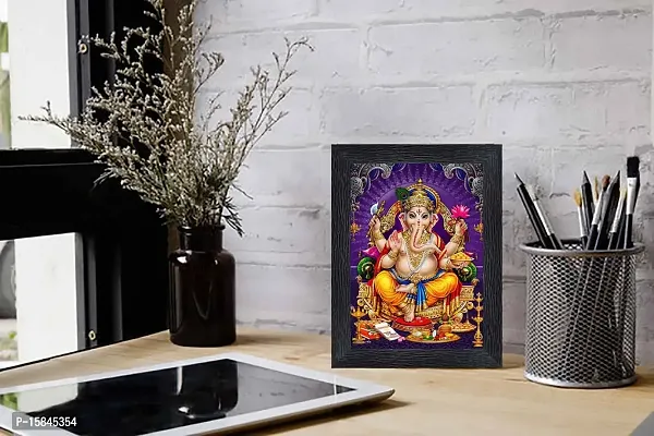 pnf Ganeshji Religious Wood Photo Frames with Acrylic Sheet (Glass) for Worship/Pooja(photoframe,Multicolour,6x8inch)-20113-thumb2