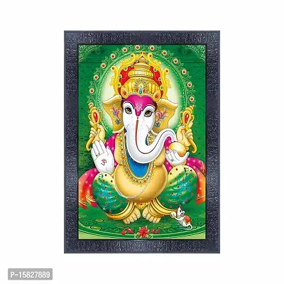 pnf Ganesh Wall Painting Synthetic frame-14789(10 * 14inch,Multicolour,Synthetic)
