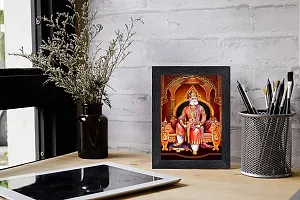 pnf Maharaja Agrasen Religious Wood Photo Frames with Acrylic Sheet (Glass) for Worship/Pooja(photoframe,Multicolour,6x8inch)-20347-thumb1