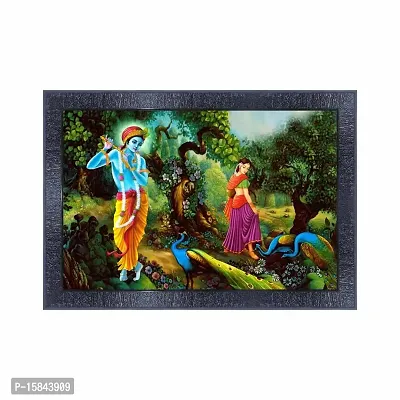pnf Radha Krishna Wood Photo Frames with Acrylic Sheet (Glass) 17628-(10 * 14inch,Multicolour,Synthetic)