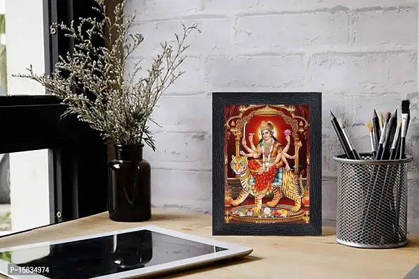 pnf Durga Maa Religious Wood Photo Frames with Acrylic Sheet (Glass) for Worship/Pooja(photoframe,Multicolour,6x8inch)-20160-thumb2