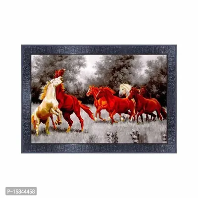 pnf Vastu Horse Frames Wood Photo Frames with Acrylic Sheet (Glass) 10412-(10 * 14inch,Multicolour,Synthetic)