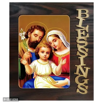 PnF Blessings Hand Crafted Wooden Table with Photo of Lord Jesus 20770