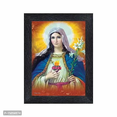 pnf Lord Jesus Religious Wood Photo Frames with Acrylic Sheet (Glass) for Worship/Pooja(photoframe,Multicolour,6x8inch)-22524