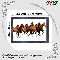 pnf Vastu Horse Frames Wood Photo Frames with Acrylic Sheet (Glass) 8974-(10 * 14inch,Multicolour,Synthetic)-thumb1