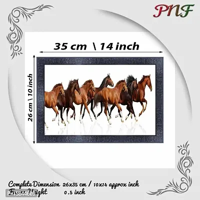 pnf Vastu Horse Frames Wood Photo Frames with Acrylic Sheet (Glass) 8974-(10 * 14inch,Multicolour,Synthetic)-thumb2