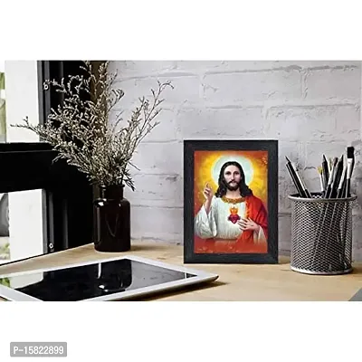 PnF Lord Jesus Religious Wood Photo Frames with Acrylic Sheet (Glass) for Worship/Pooja(photoframe,Multicolour,8x6inch)-22523-thumb2