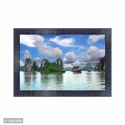 pnf Natural Landscape scenery art Wood Frames with Acrylic Sheet (Glass) 8356-(10 * 14inch,Multicolour,Synthetic)-thumb0