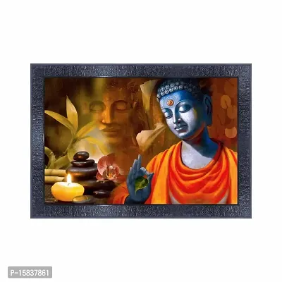 pnf Buddha Wood Photo Frames with Acrylic Sheet (Glass) 17259(10 * 14inch,Multicolour,Synthetic)-thumb0