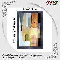 pnf modern abstract art Wood Photo Frames with Acrylic Sheet (Glass) (10 * 14inch,Multicolour,Synthetic) 207-thumb1