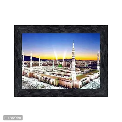 PnF Muslim Momden Islamic Religious Wood Photo Frames with Acrylic Sheet (Glass) for Worship/Pooja(photoframe,Multicolour,8x6inch)-11714