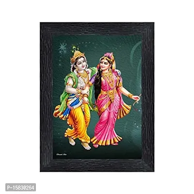 PnF Radha kishna Religious Wood Photo Frames with Acrylic Sheet (Glass) for Worship/Pooja(photoframe,Multicolour,8x6inch)-22127