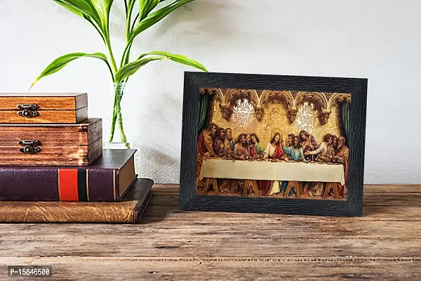 pnf Lord Jesus Religious Wood Photo Frames with Acrylic Sheet (Glass) for Worship/Pooja(photoframe,Multicolour,6x8inch)-15708-thumb2